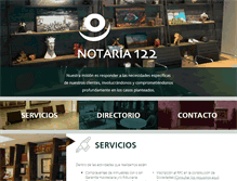 Tablet Screenshot of notaria122.com.mx